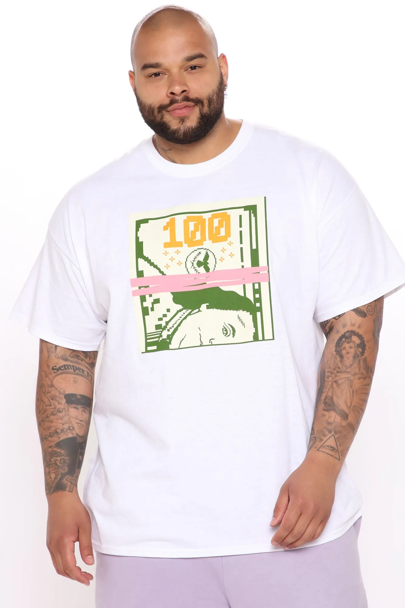 100 Bands Short Sleeve Tee - White