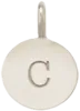 14k Small Engraved Initial Disc Charm Pendant