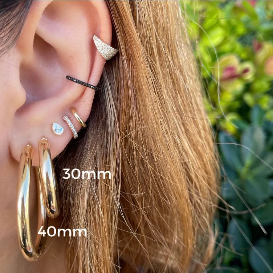 40mm Tube Hoop Earring