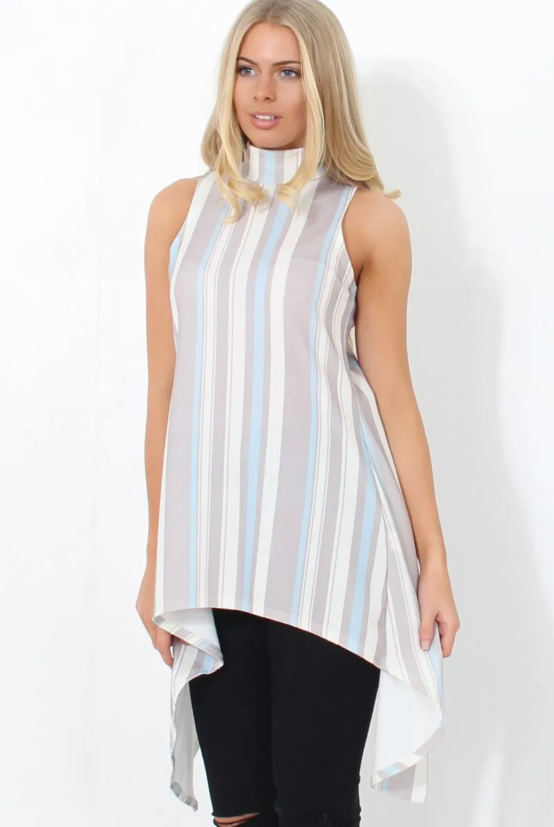 Alli Baby Blue Split Back Top