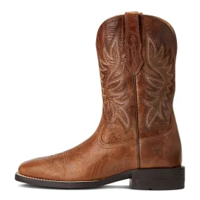 'Ariat' Men's 10.5" Brander Western Square Toe - Dark Tan