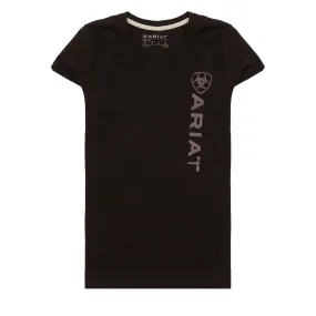 Ariat Womens Vertical Logo V T-Shirt Black