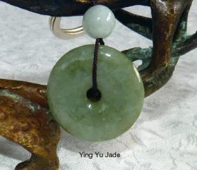 Bi Symbol of Heaven Burmese Jadeite Key Chain / Pendant (BJP-BI-K)