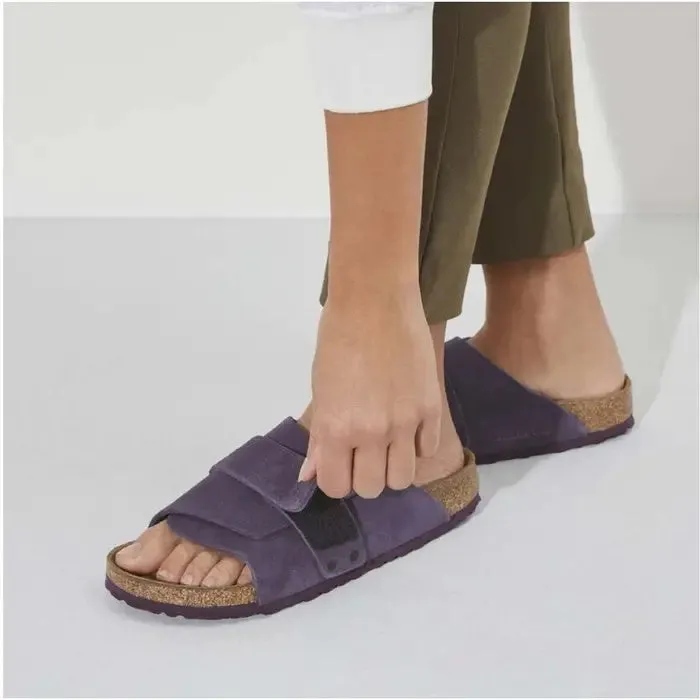 Birkenstock Kyoto Suede Leather  Wine Narrow Width