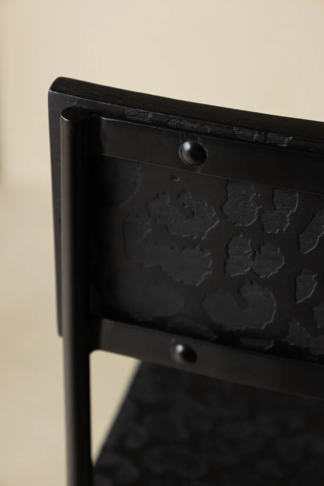 Black Leopard Love Bar Stool