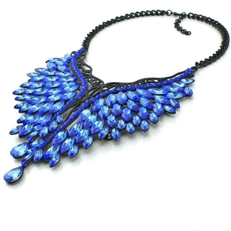 Calling All Angels Blue Statement Necklace