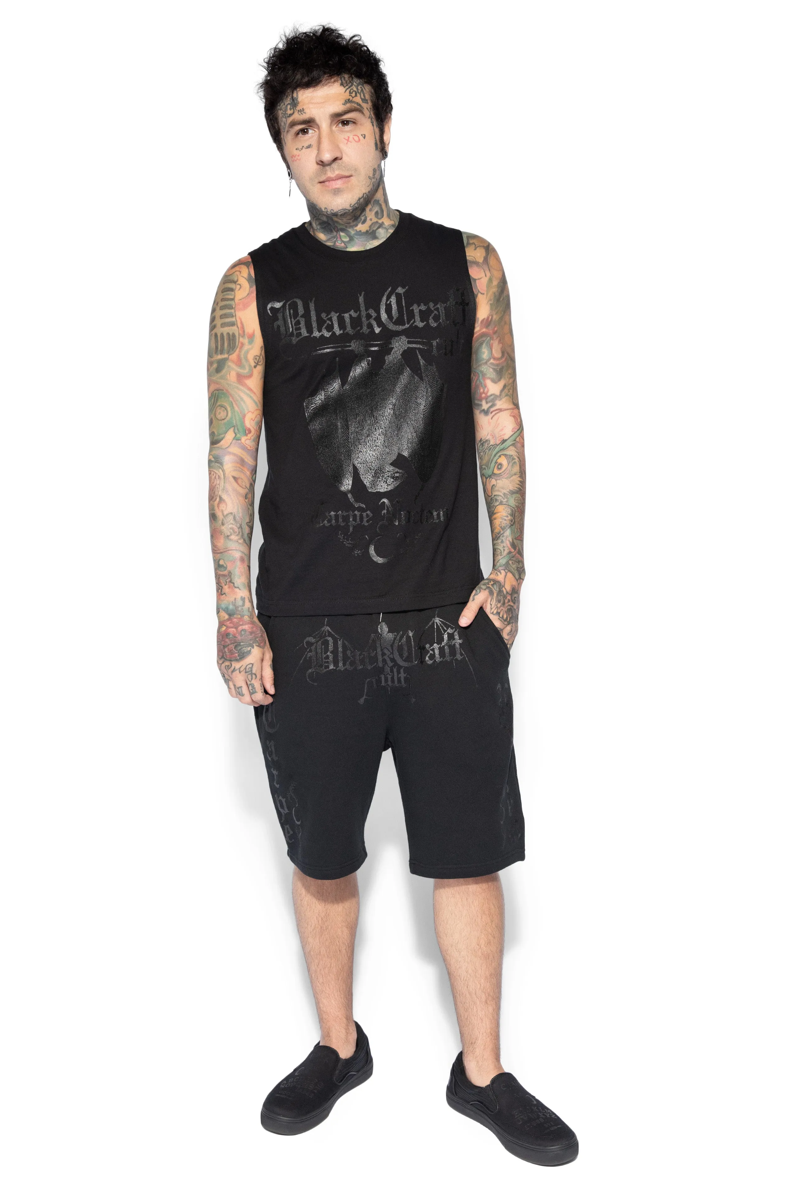 Carpe Noctem - Black On Black Unisex Muscle Tee