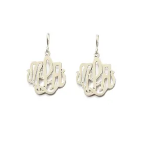 Cheshire Handcut Monogram Dangle Earrings (WS)