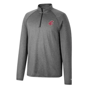 Colosseum Men's Gray Logo WSU 1/4 Zip