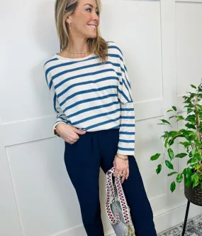 Denim Lurex Stripe Top