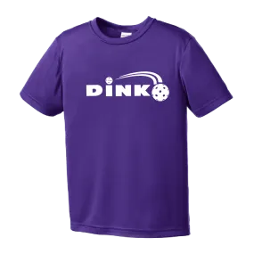 Dink Pickleball | Youth Short Sleeve Athletic Shirt | 100% Polyester