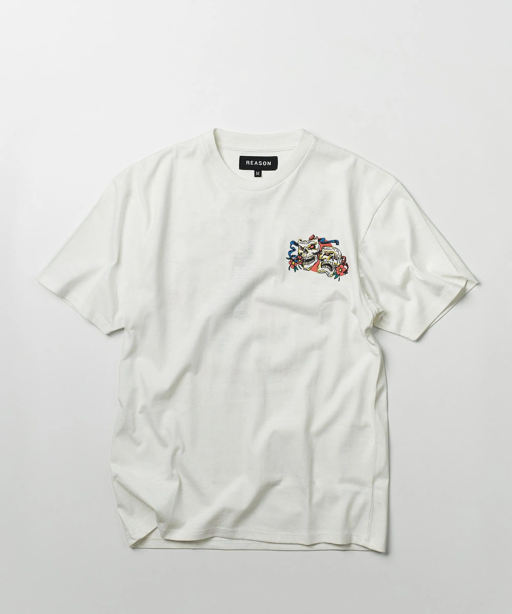 Drama Short Sleeve Graphic Print Tee - White