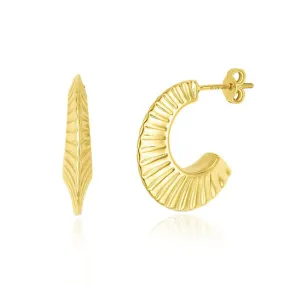 Gold Cleopatra Hoop Earrings