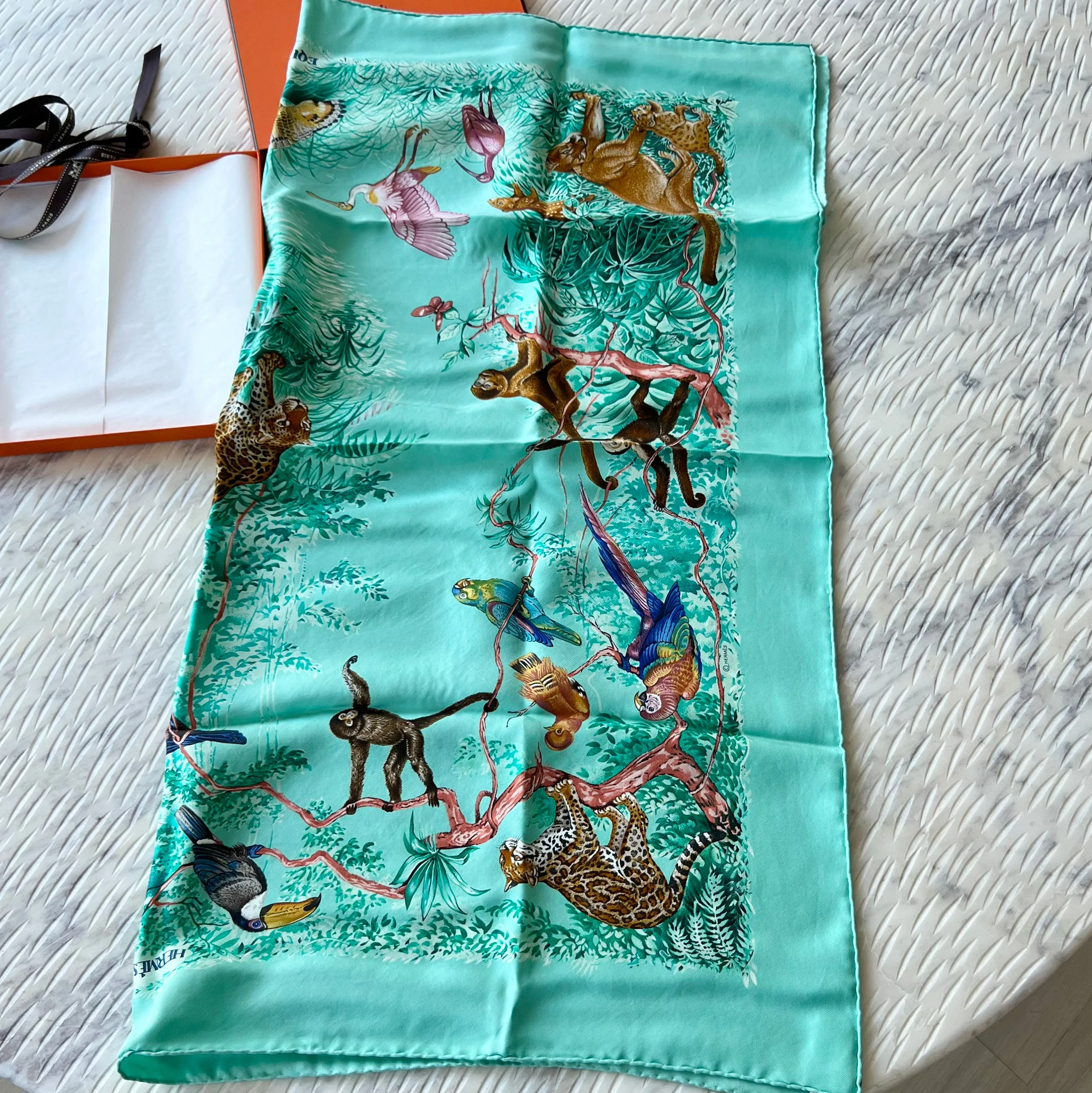 Hermes Carre Wash Silk Scarf 90