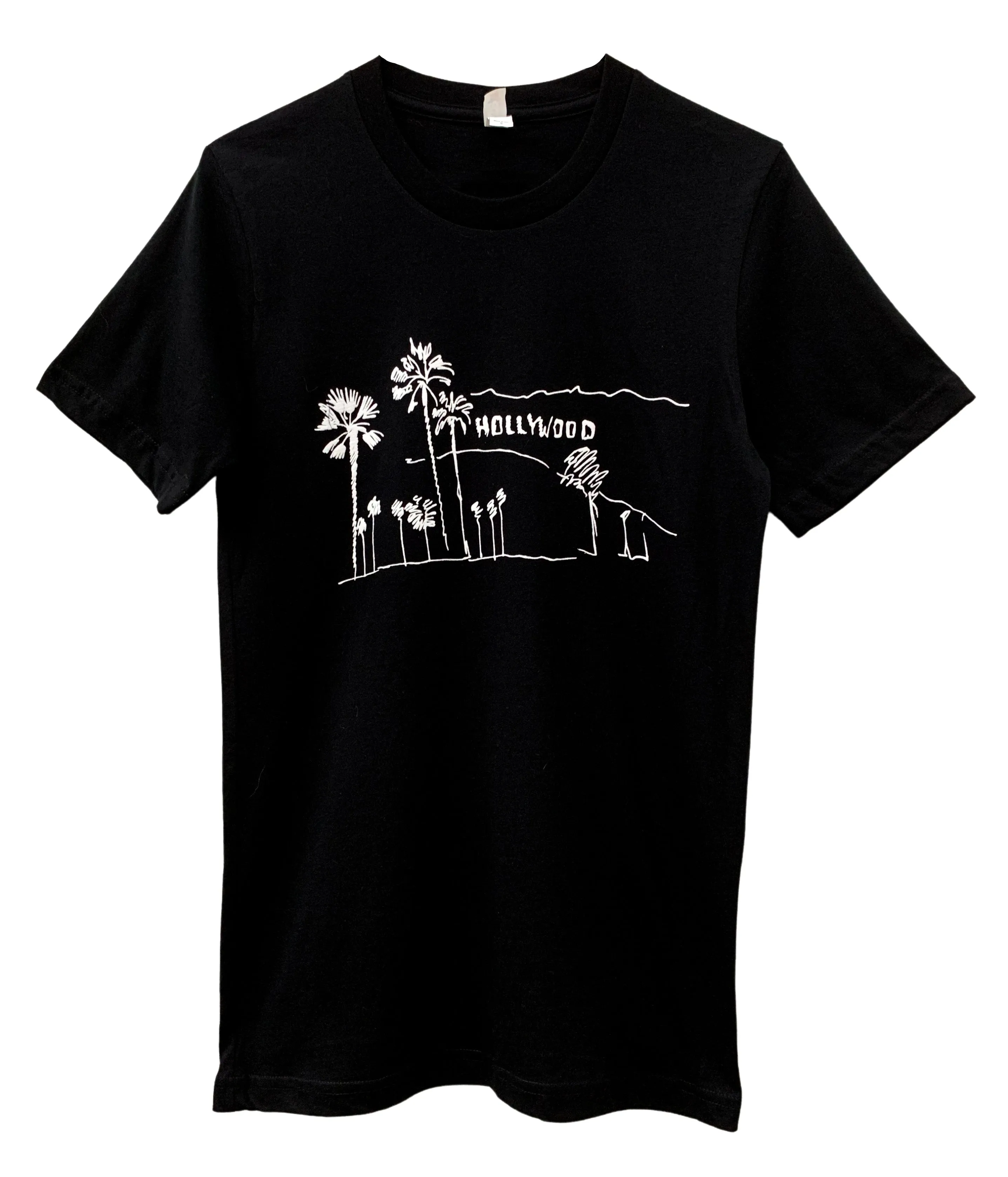 Hollywood, California Black Graphic Unisex Tee