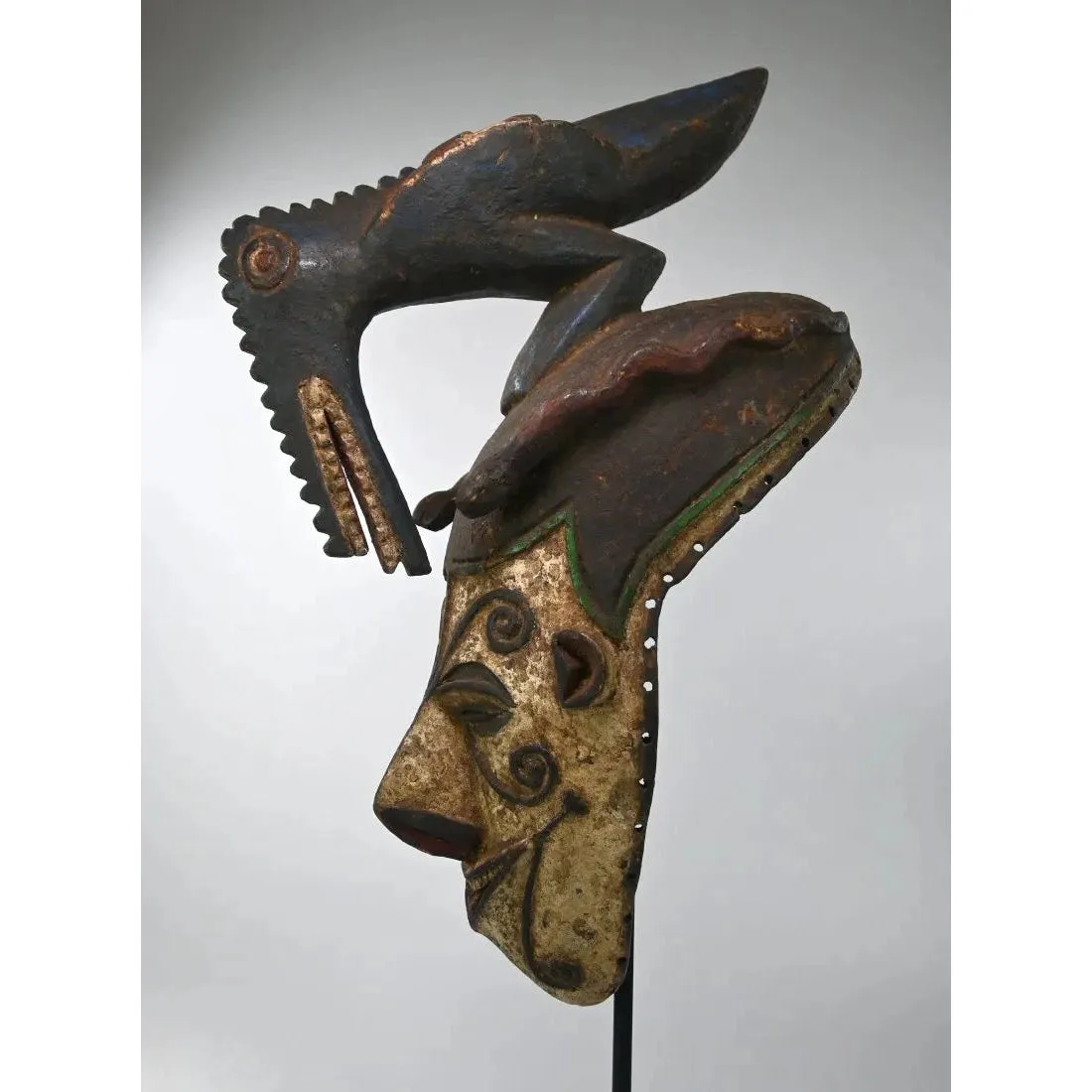 Igbo Maiden Mask with Bird Finial, Nigeria #699