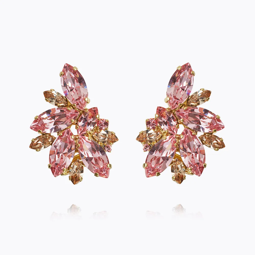 Iris Earcuffs / Light Rose   Silk