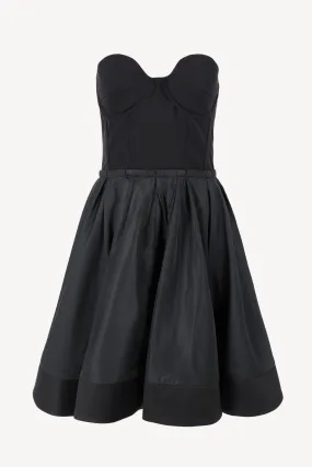 Kleid Silk Taffeta in Schwarz