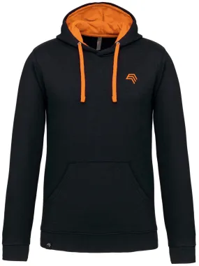 KRB K446 ― Bi-Color Hoodie Sweatshirt - Schwarz / Orange