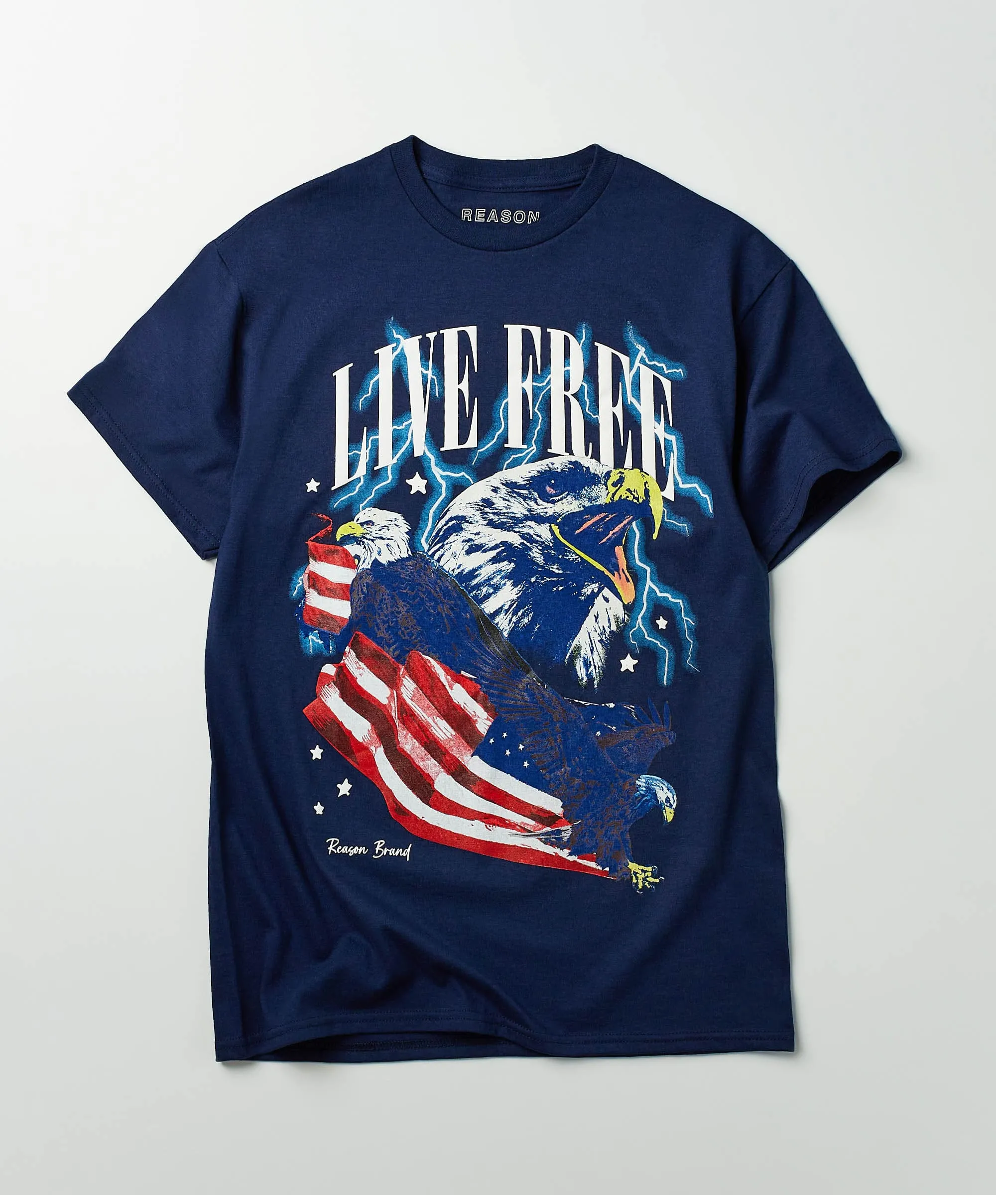 Live Free Short Sleeve Tee - Navy