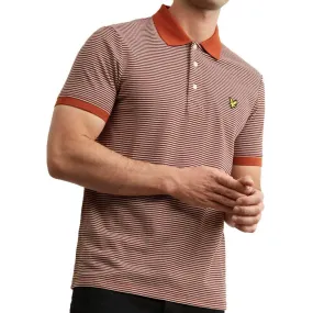 Lyle And Scott Feeder Stripe Polo Shirt - Brown Spice