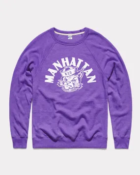 Manhattan Arch Vintage Mascot Purple Crewneck