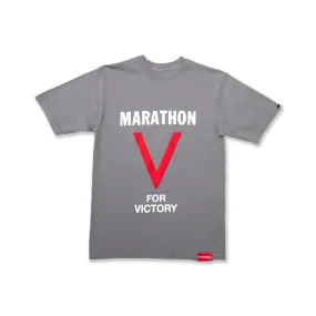 Marathon V For Victory T-Shirt - Slate Grey