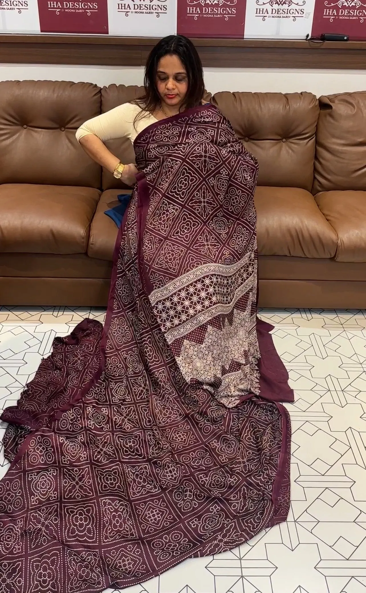 MASHRU SILK SAREE - IHA 14167