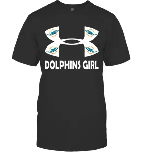 Miami Dolphins Girl Under Armour Football T-Shirt