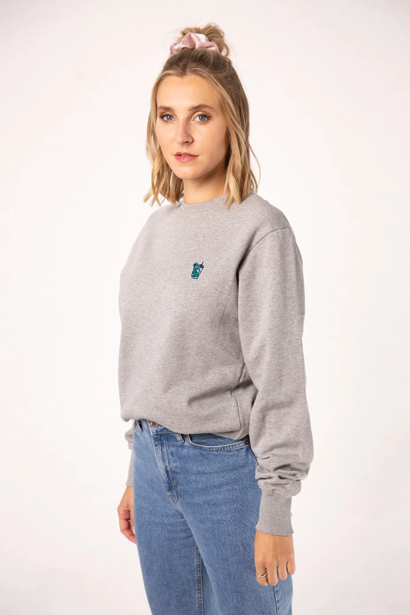 Mojito | Bestickter Bio-Baumwoll Frauen Pullover