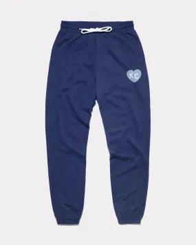 Navy & Light Blue KC Heart Vintage Sweatpants