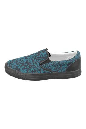 Night Camouflage Men's Slip-on Canvas Shoes