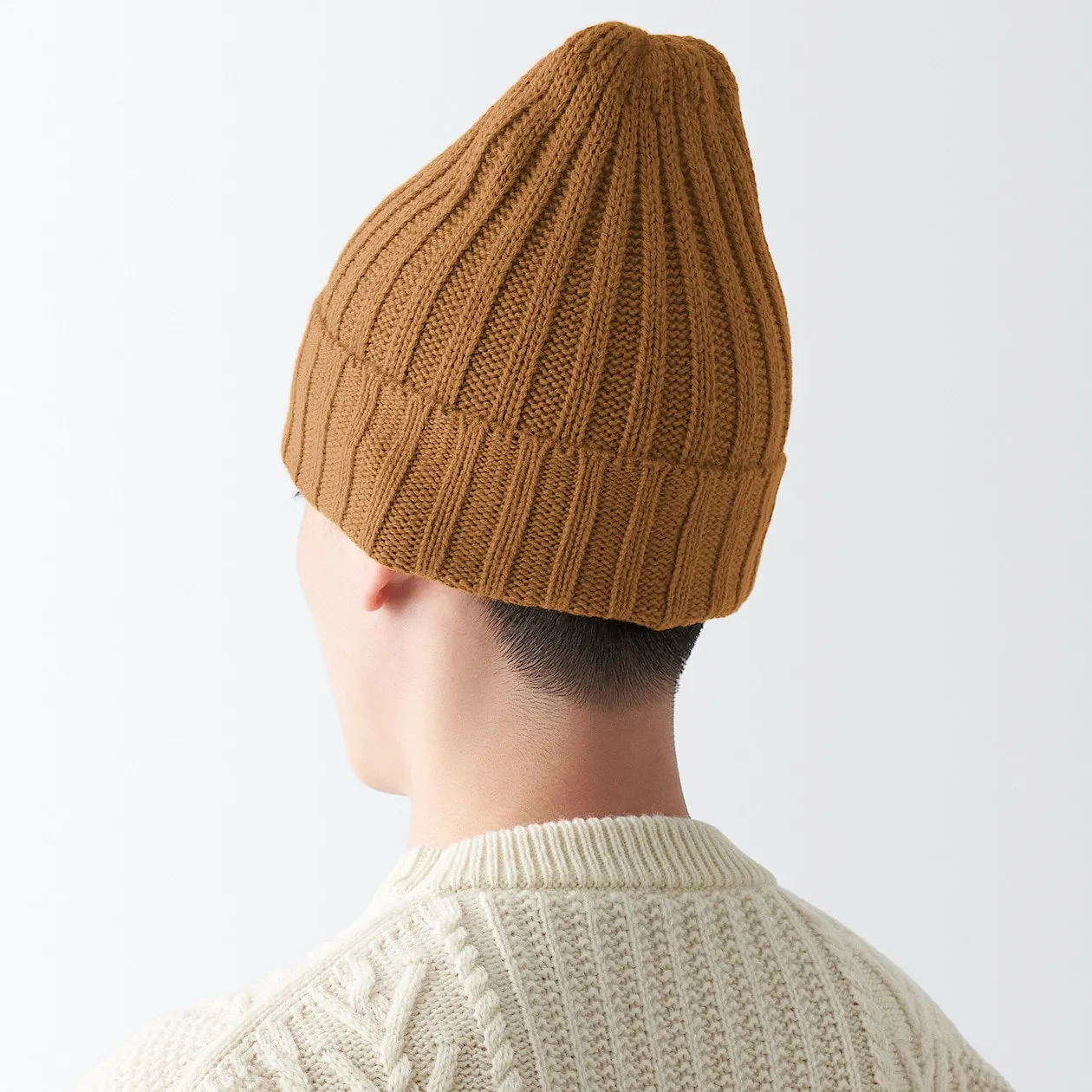 Non-Itchy Wool Ribbed Beanie