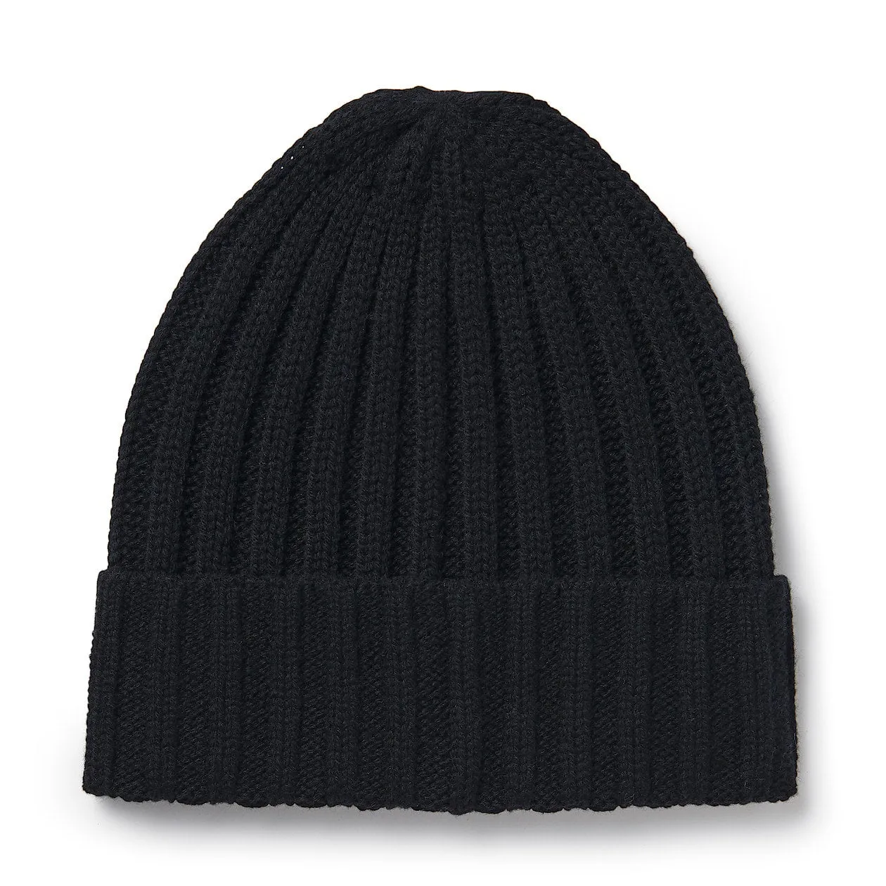 Non-Itchy Wool Ribbed Beanie