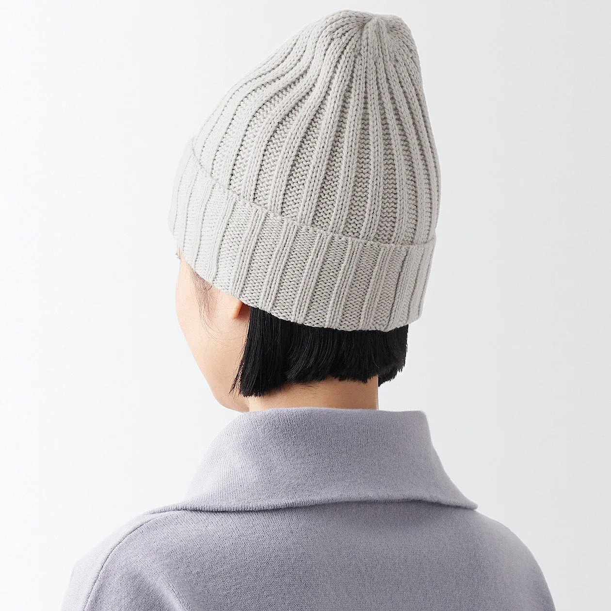 Non-Itchy Wool Ribbed Beanie