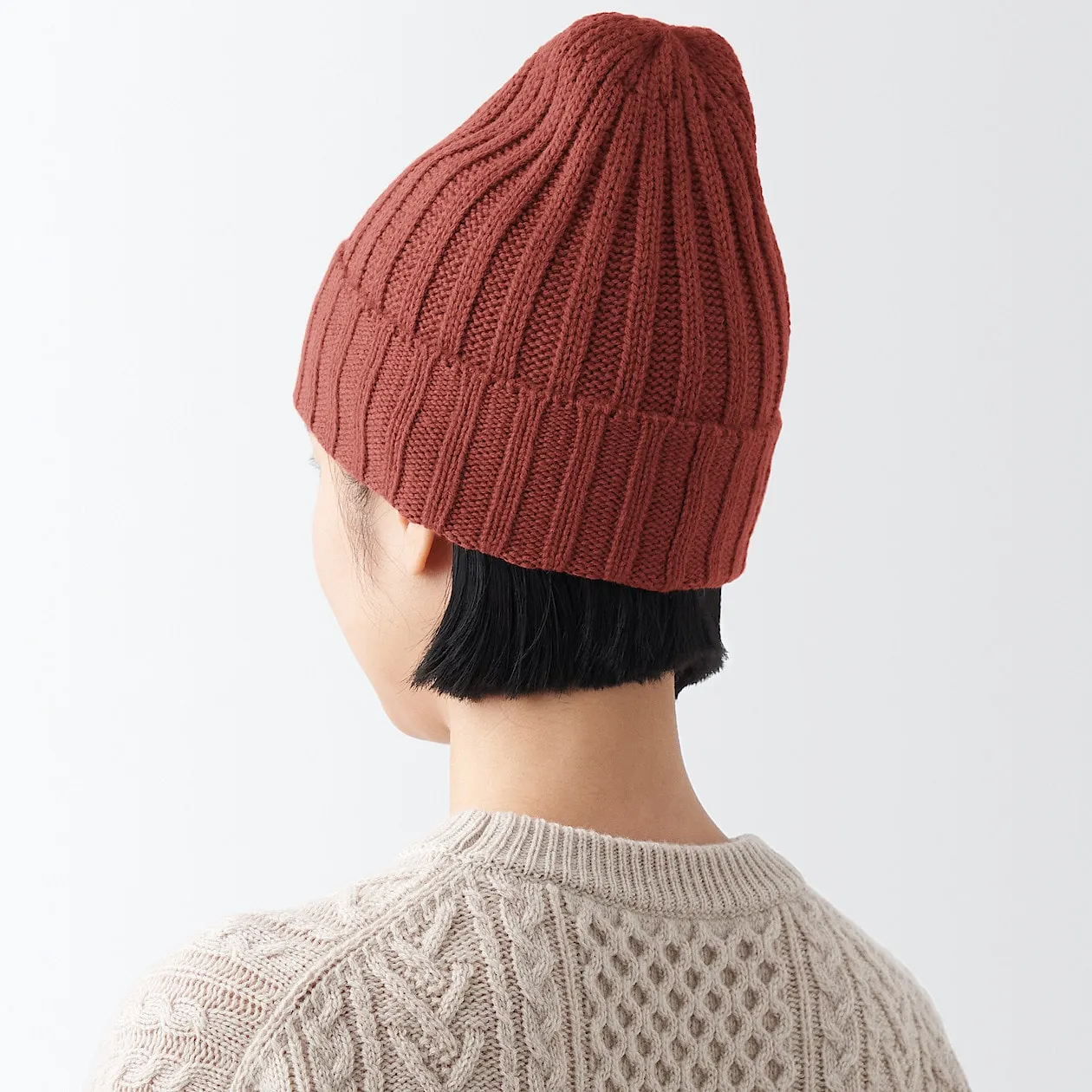 Non-Itchy Wool Ribbed Beanie