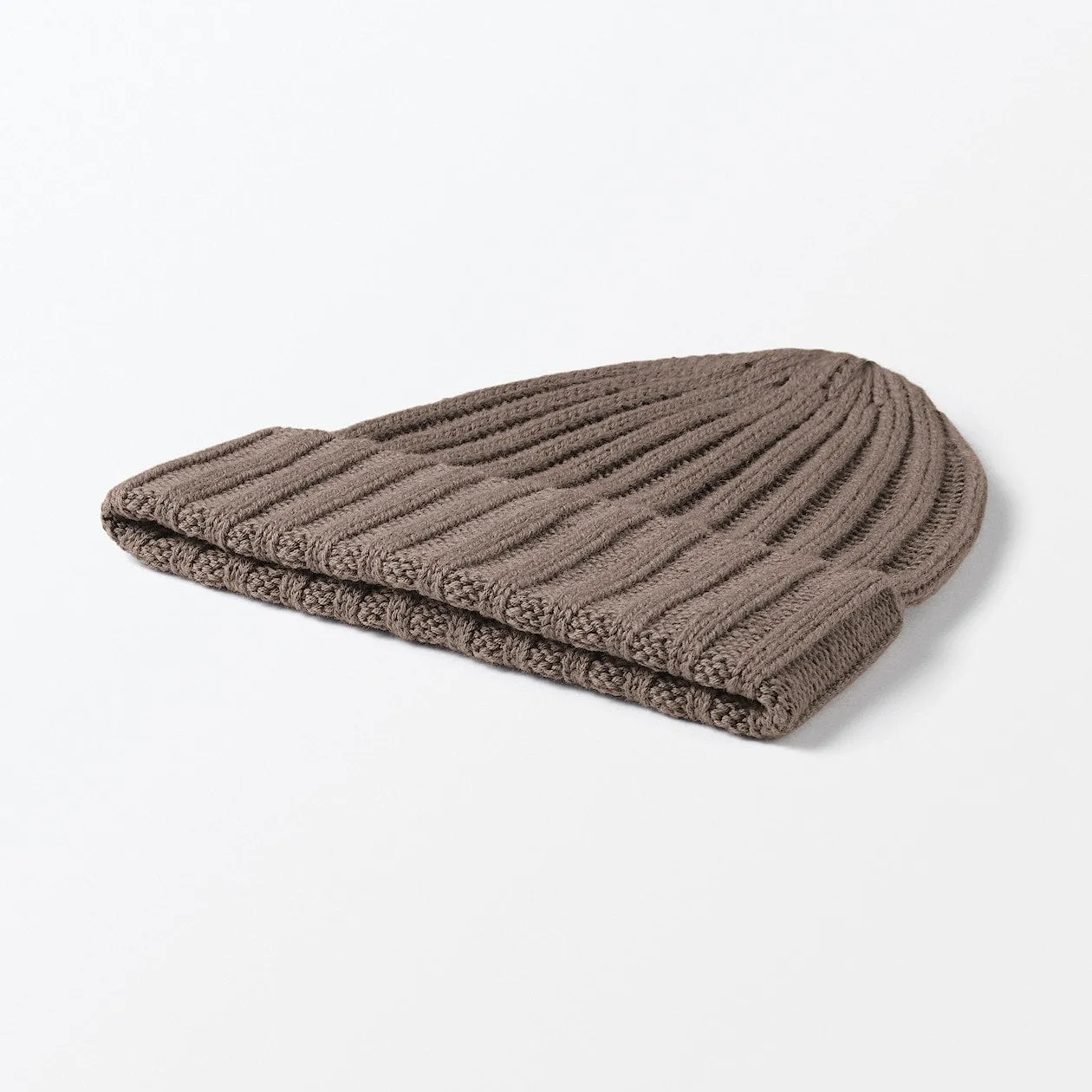 Non-Itchy Wool Ribbed Beanie