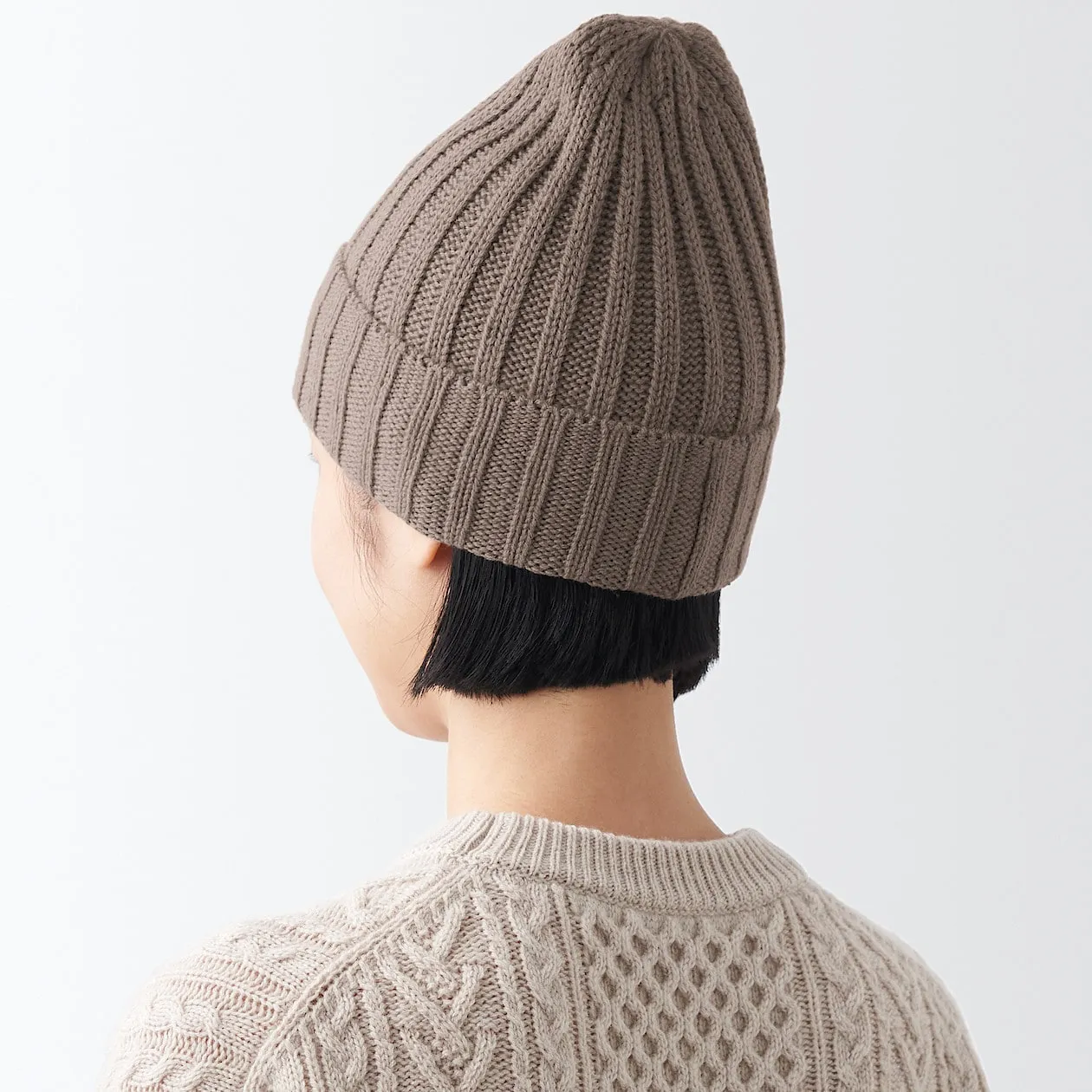 Non-Itchy Wool Ribbed Beanie