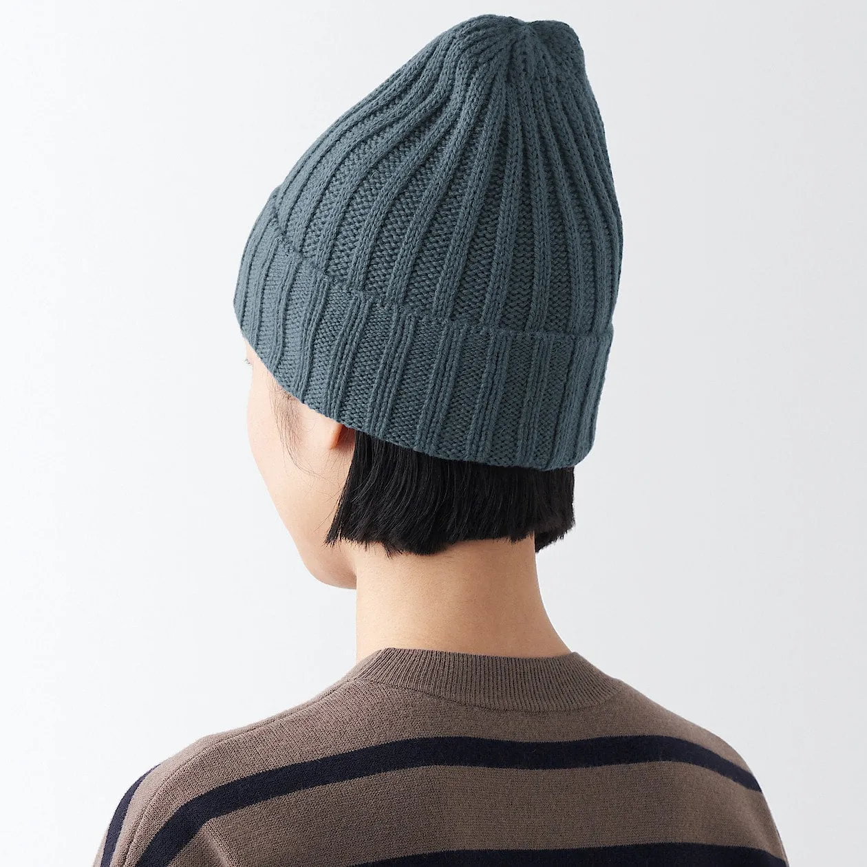 Non-Itchy Wool Ribbed Beanie