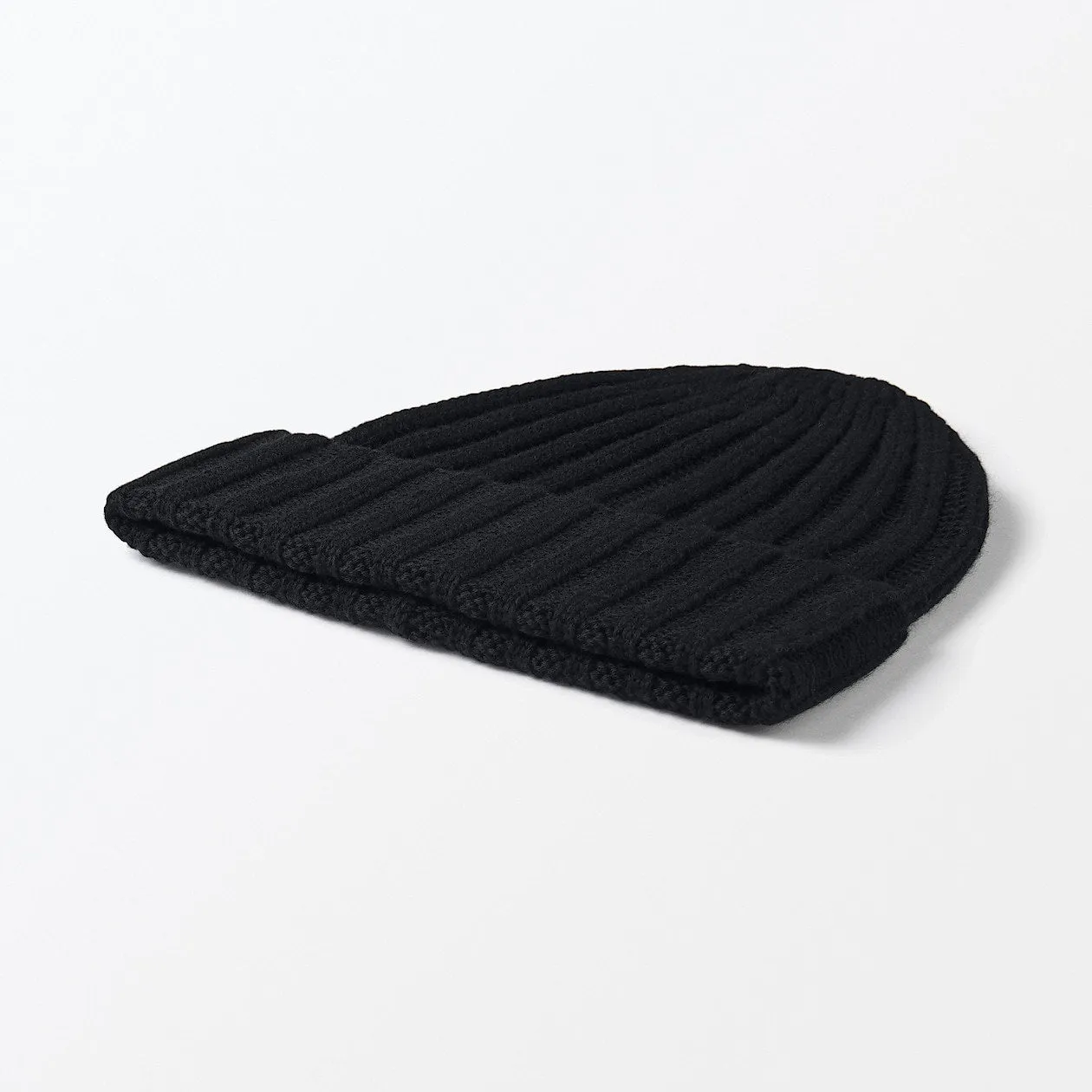 Non-Itchy Wool Ribbed Beanie