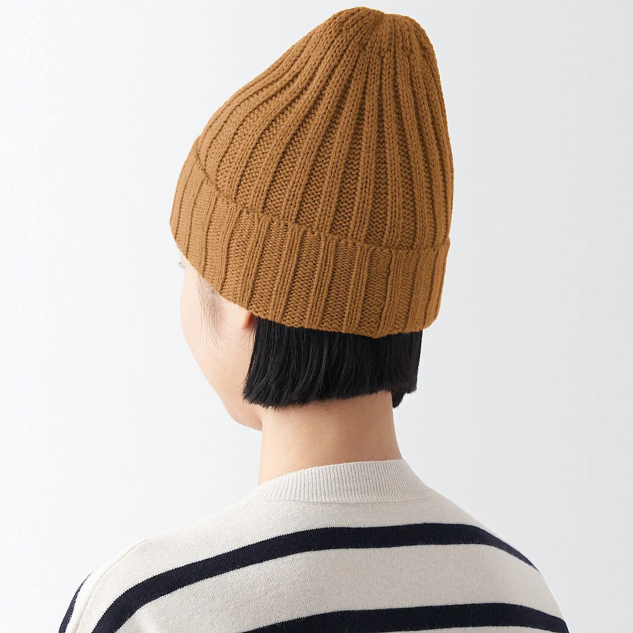 Non-Itchy Wool Ribbed Beanie