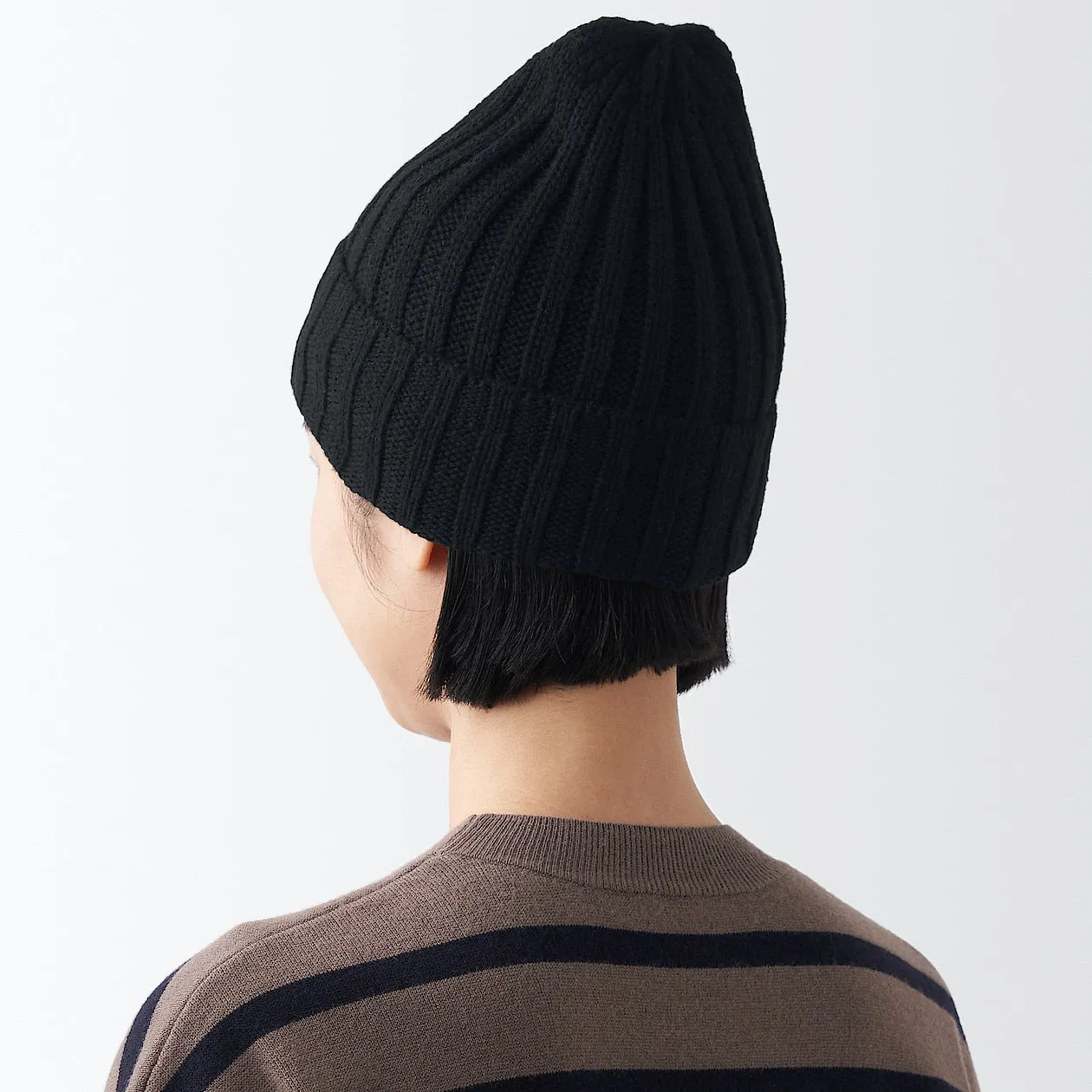 Non-Itchy Wool Ribbed Beanie