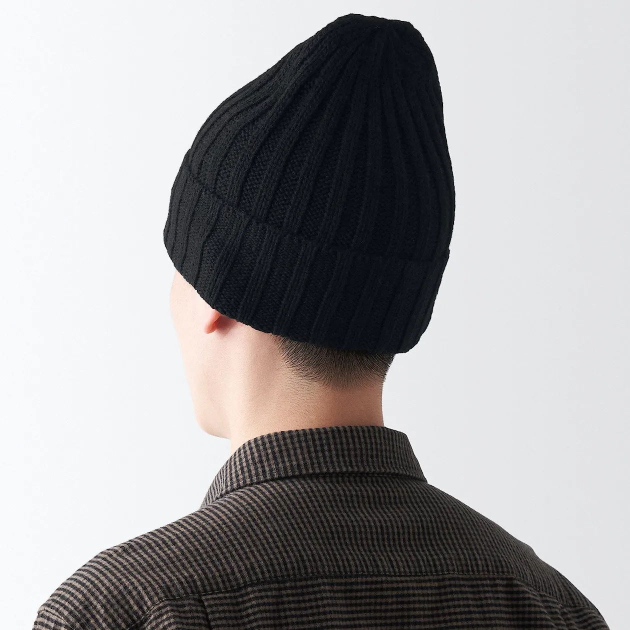 Non-Itchy Wool Ribbed Beanie