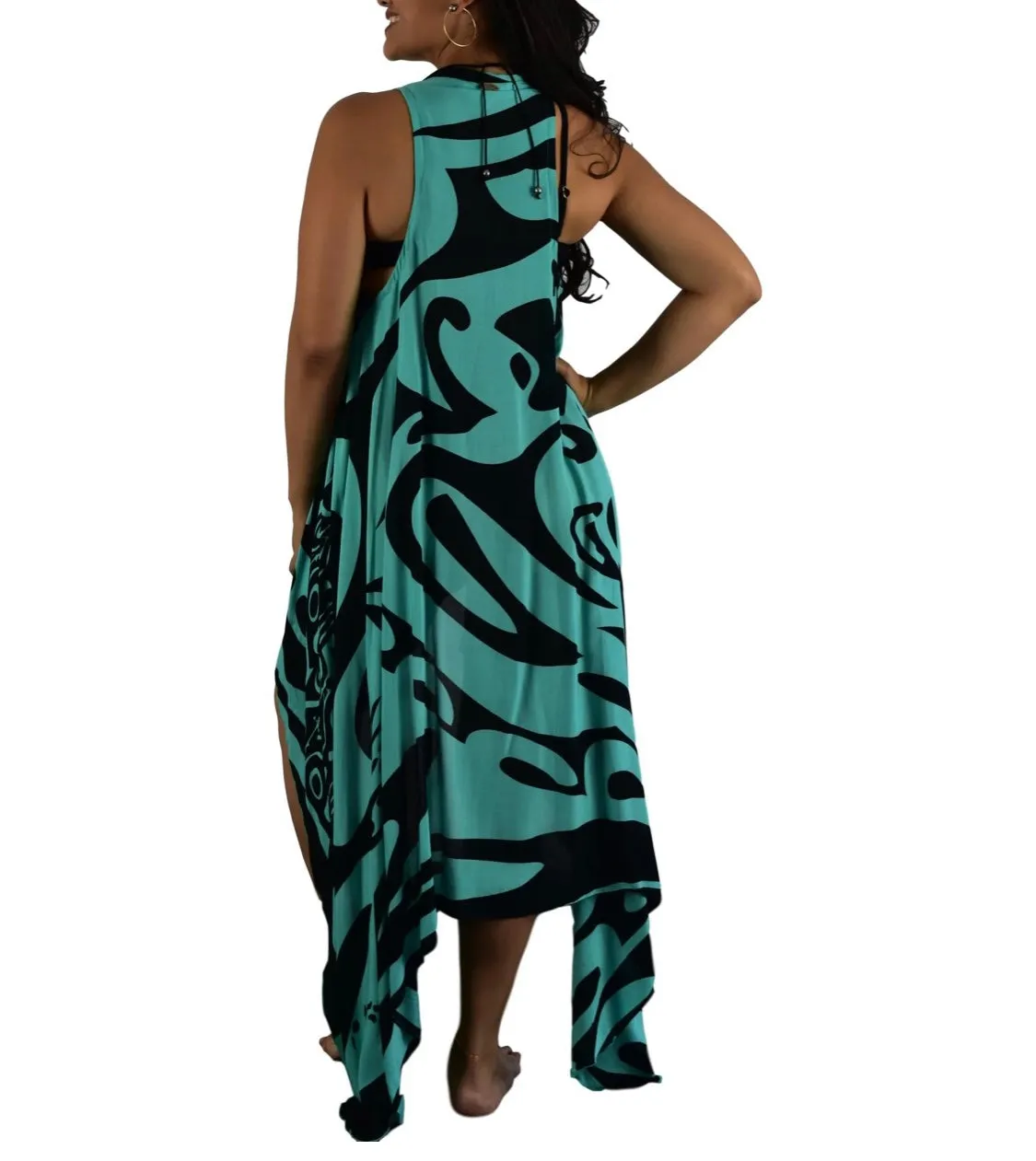 Ocean Wave Sleeveless Kimono (One Size)