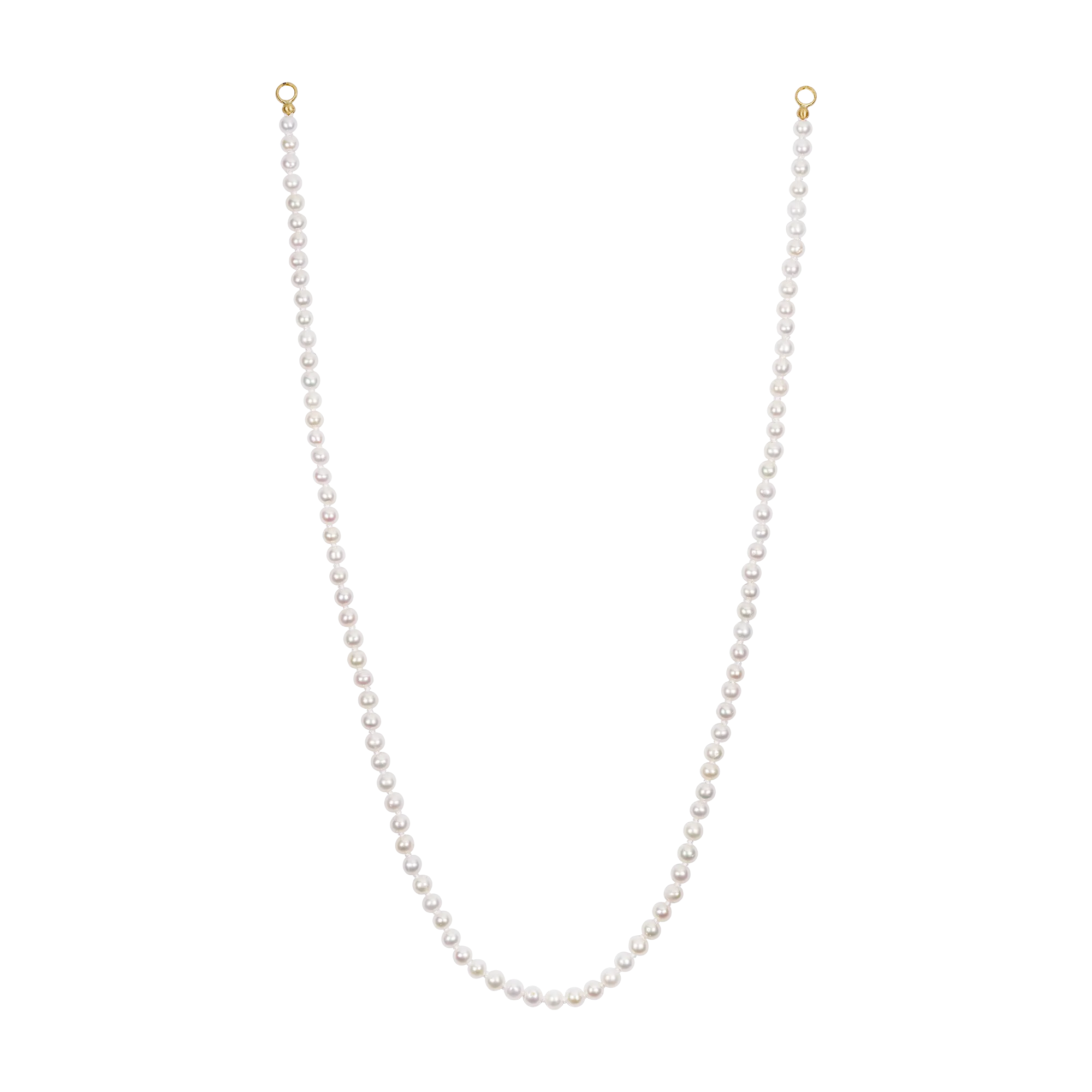 Petite White Round Seed Pearl Strand - 11423