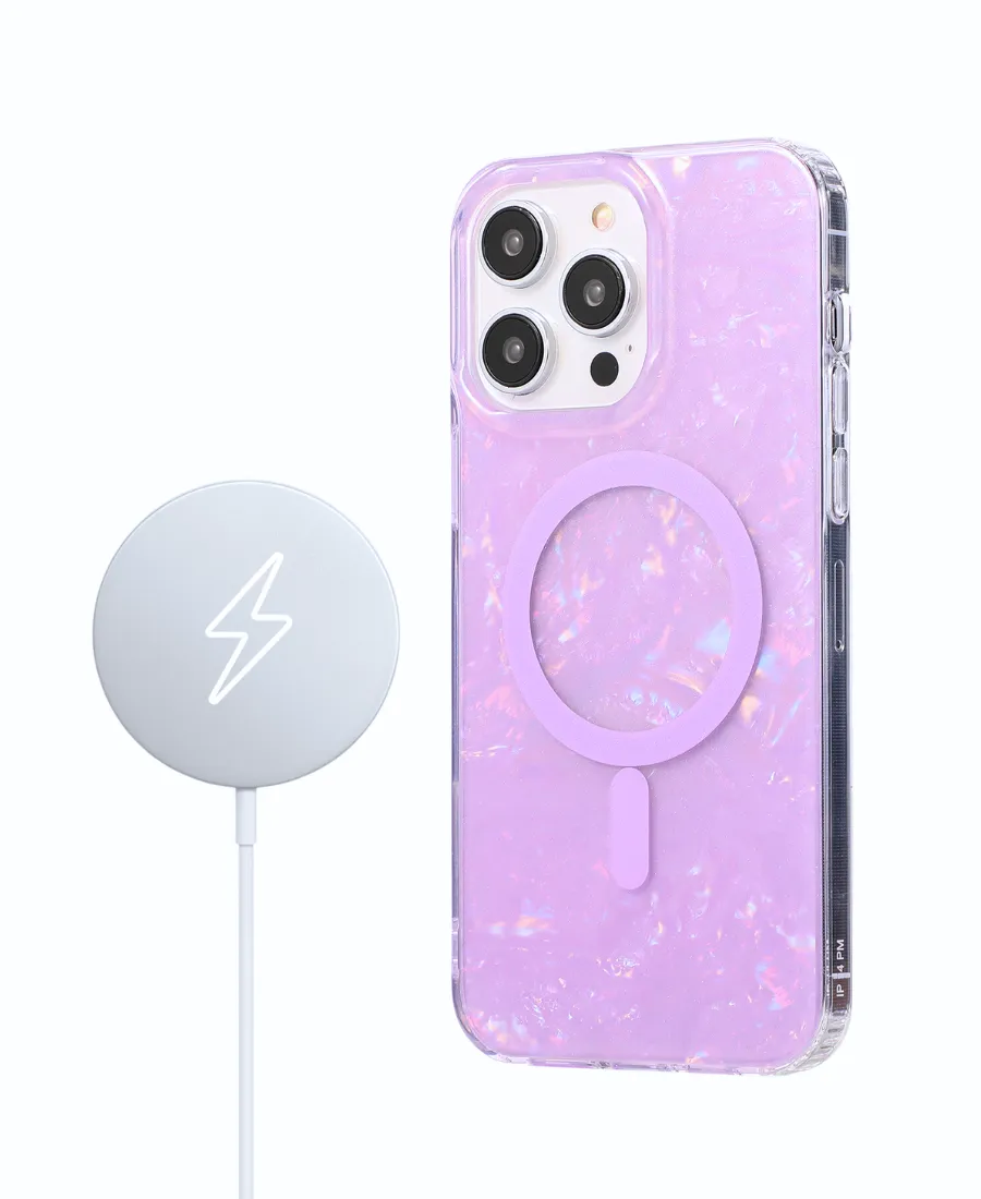 Purple Mother of Pearl MagSafe Phone Case