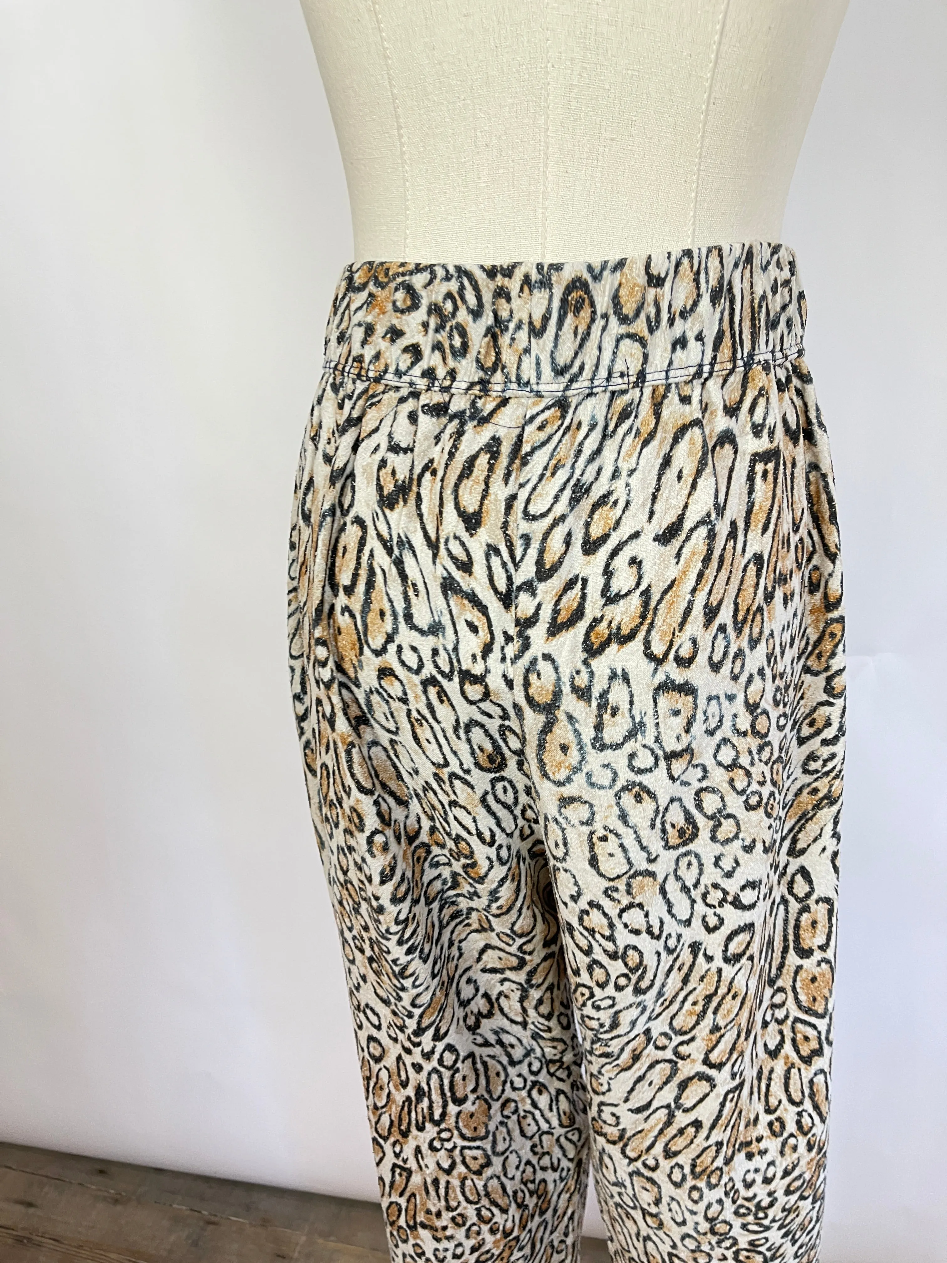 Raquel Allegra Raw Silk Print Pants (S/M)