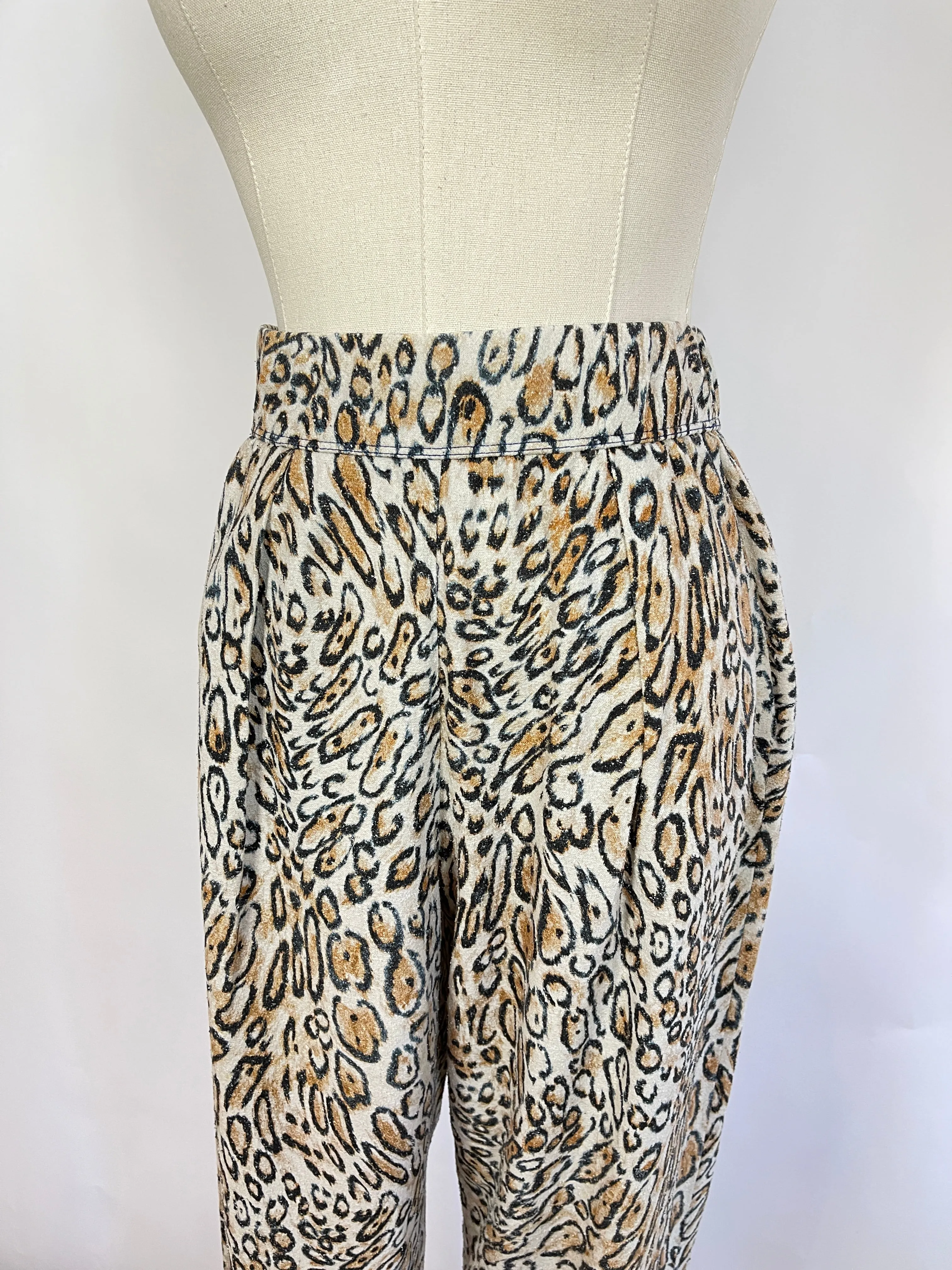 Raquel Allegra Raw Silk Print Pants (S/M)