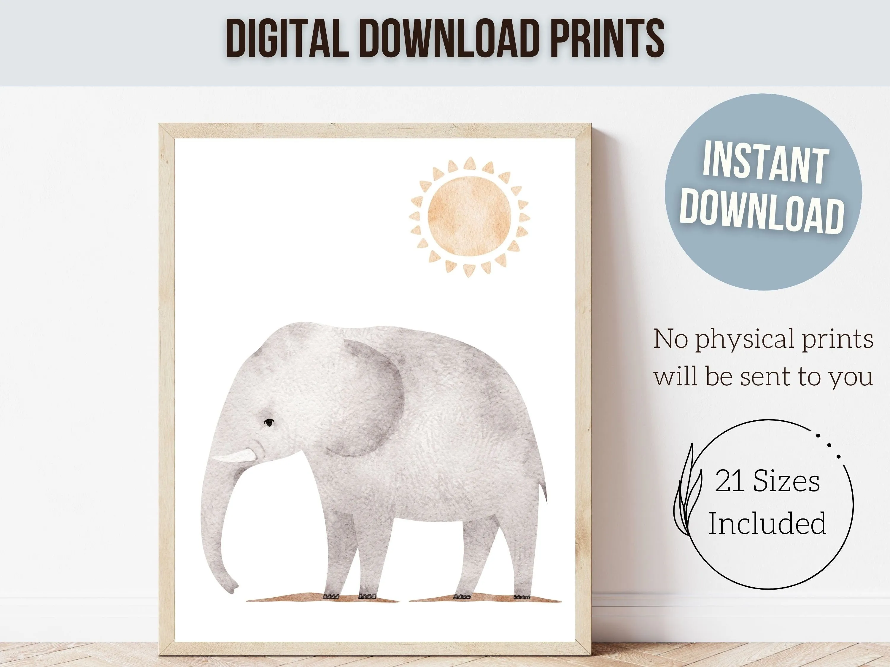 Safari Nursery Prints - Set 4