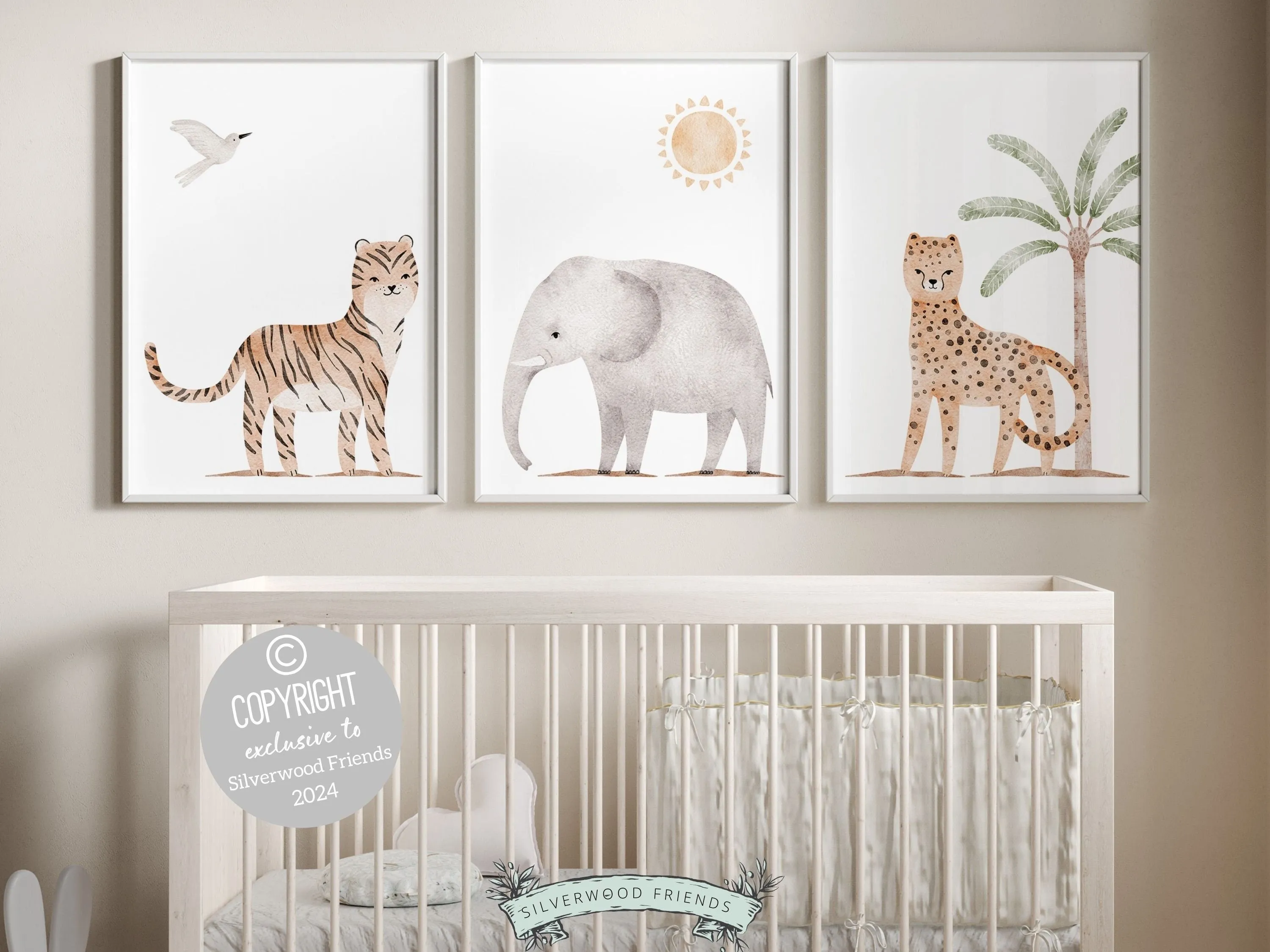 Safari Nursery Prints - Set 4